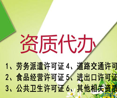 鸠江专业代办公司营业执照资质认证提供人力资源类、环保类